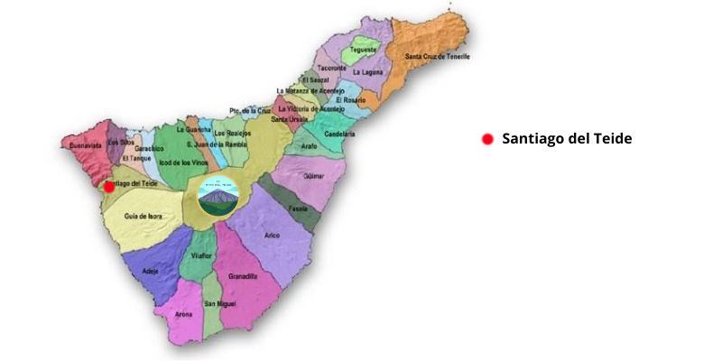 Mapa Santiago del Teide